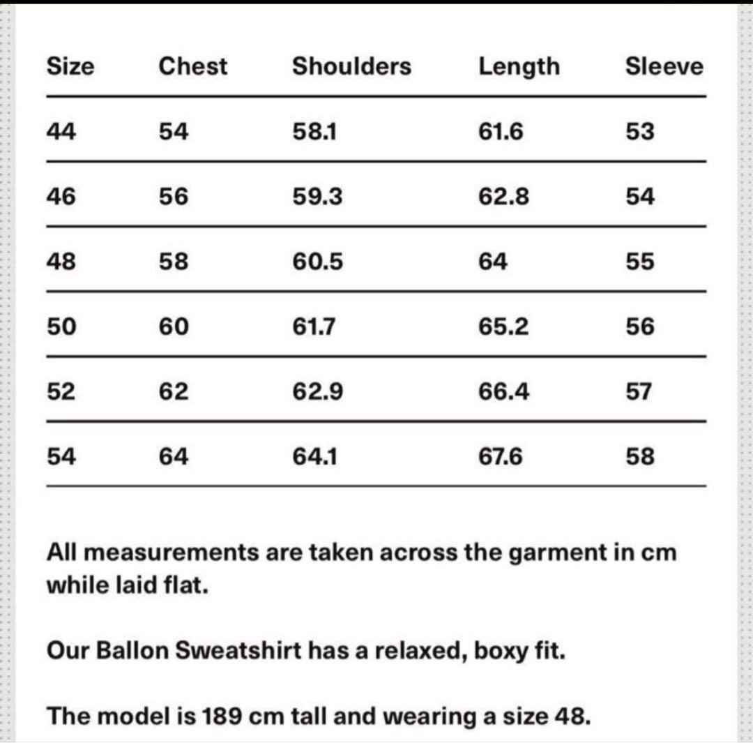 トップス our legacy ballon sweat 44