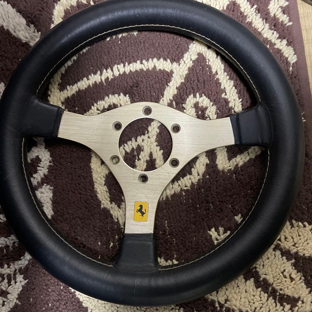 当時物小径ハンドル30πレザー革巻き旧車OBA小径ハンドルMOMONARDI中古