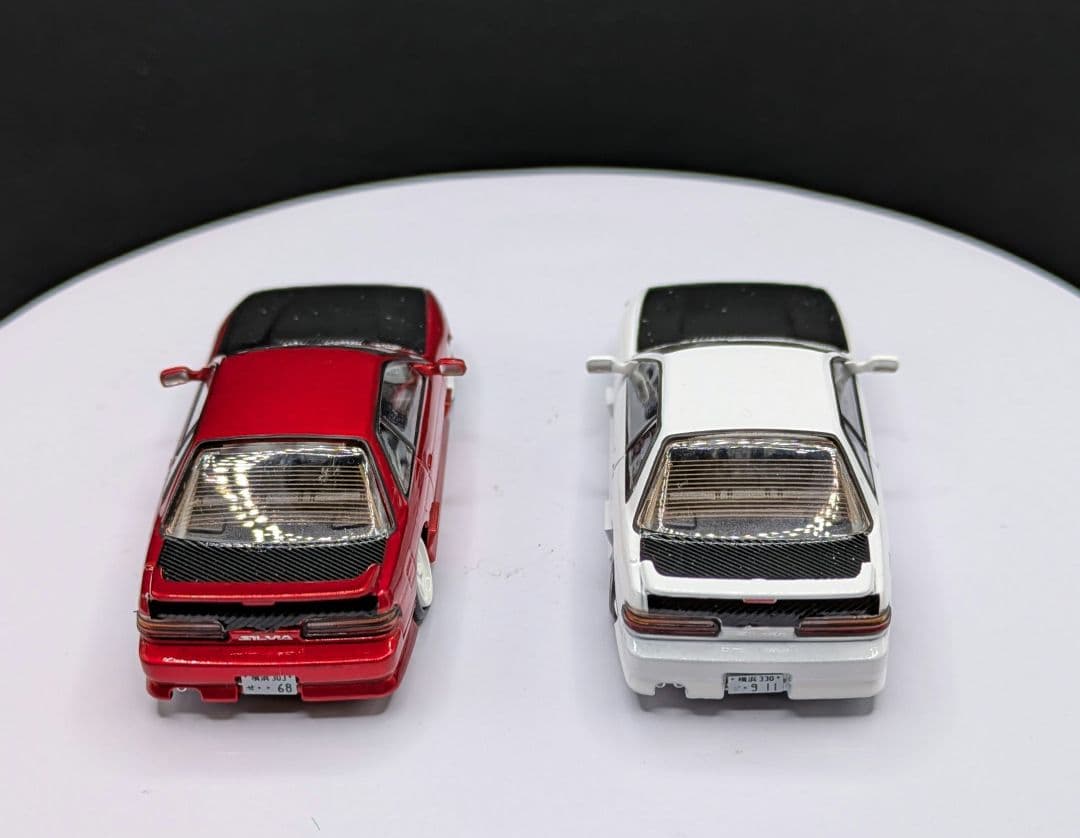 1/64 ニッサン シルビア S13 ミニカー フルエアロ仕様(2台セット)