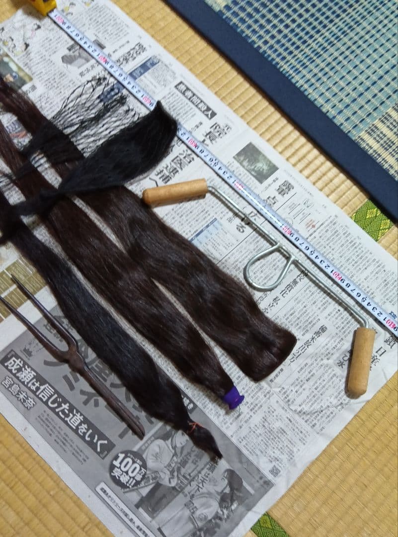 日本髪　かもじ　前髪立て　前髪おさえ　マーセルアイロン