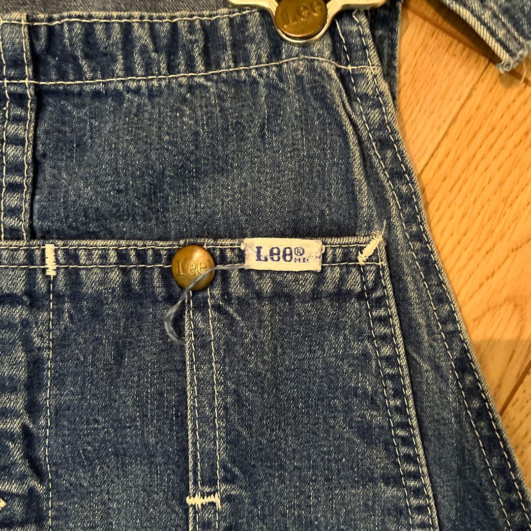 70s USA製 ヴィンテージ Lee デニムオーバーオール Lサイズ