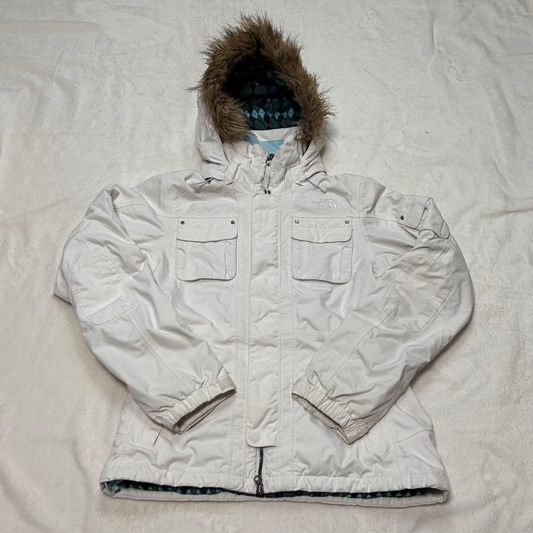 THE NORTH FACE レディース スノージャケット 白 アーガイル柄