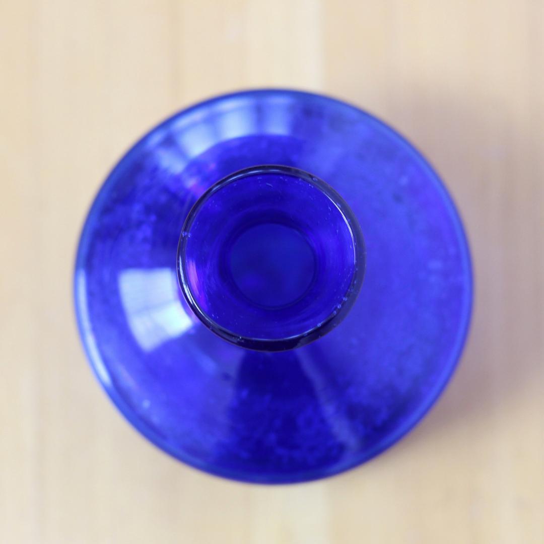 【サイン有り】Erik Hoglund　エリックホグラン　ブルーガラス 花器花瓶