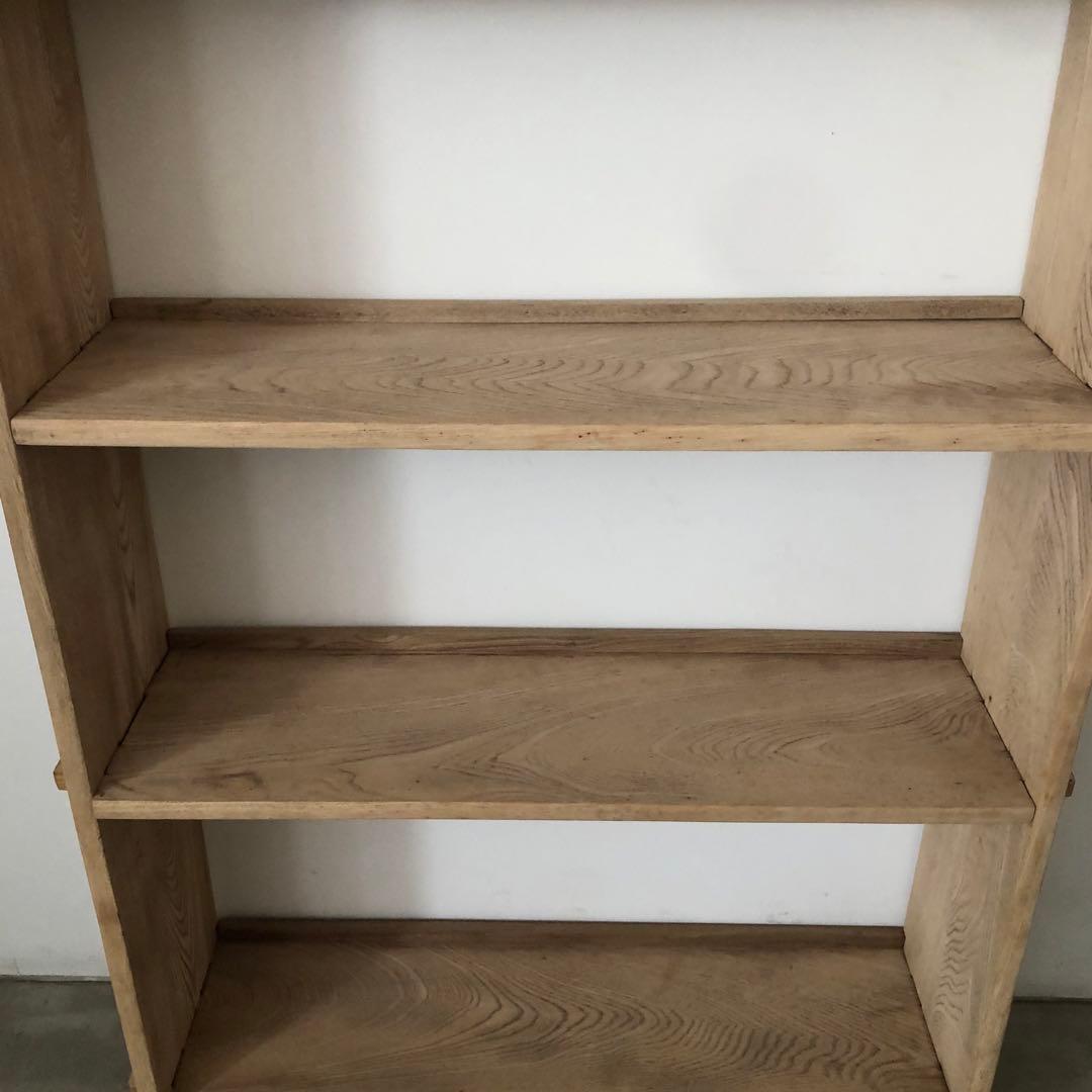 レトロ　アンティーク　古道具　古家具　剥離家具　ストリップド　本棚　食器棚