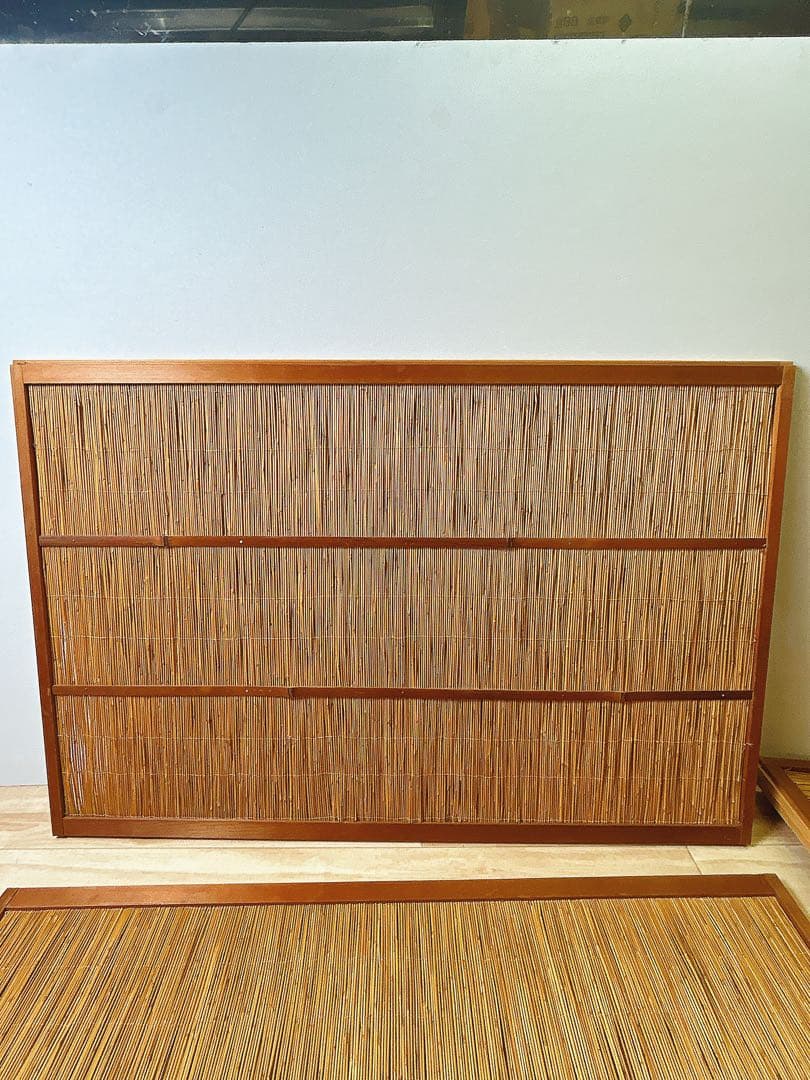 古い建具 4枚 簾戸 すど 葦戸よしど 夏障子 御簾戸 No3