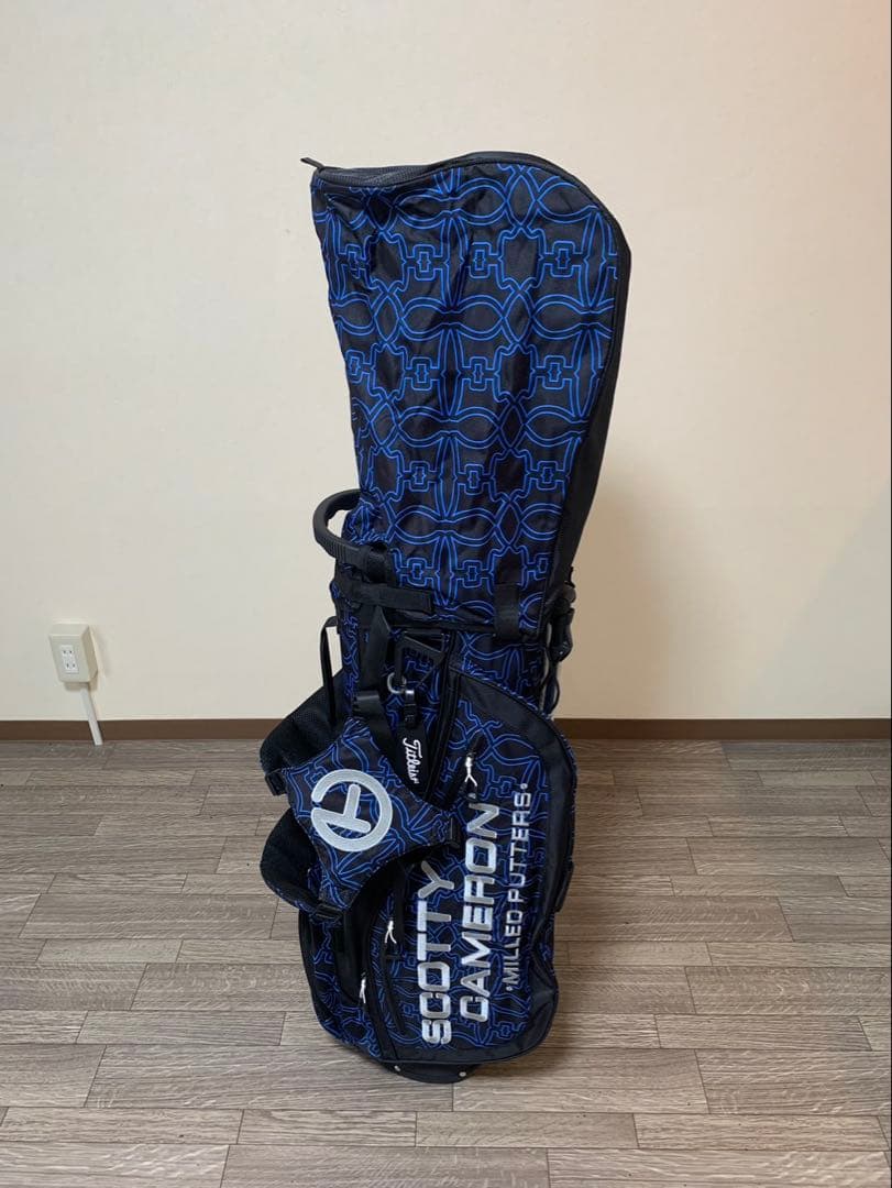 ゆき　スタンド式キャディバック　ブルーラメライン　パターカバープレゼント付