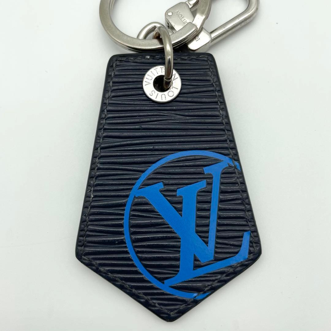 鑑定済・良品★ルイヴィトン　エピ キーホルダー アンシャッペ ブルーポップ