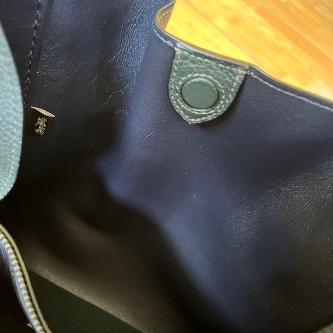 コーチ　ハンドバック　深いグリーン