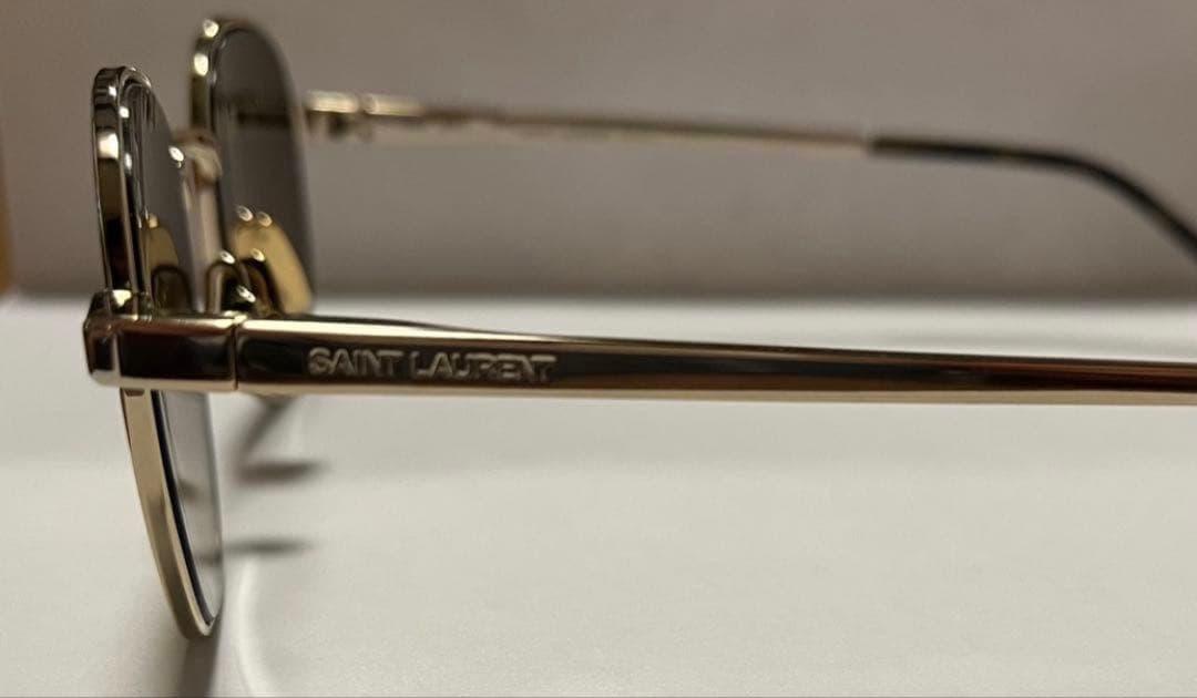 未使用　サンローラン　SL555 003 サングラス　ブラウン　ゴールド