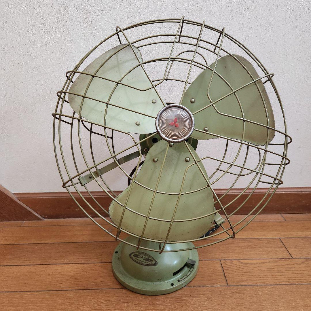 レトロ グリーン 扇風機 3枚羽