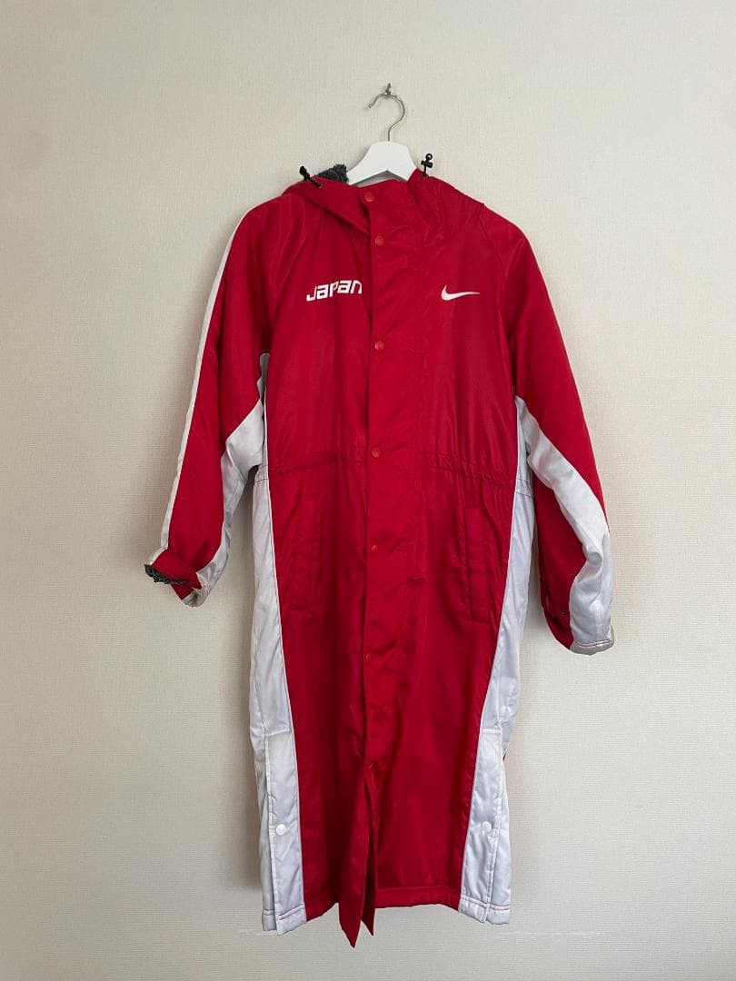 ナイキ　ベンチコート　JAPAN　赤　160cm程度　XXS（USサイズ）