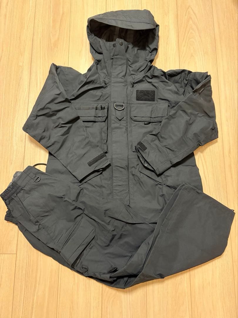 【美品】シマノ　ES　レインジャケット・パンツセットアップ　S　ブラック