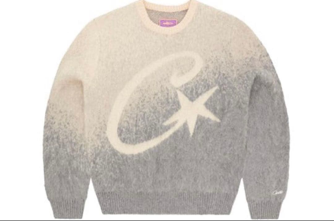 corteiz セーター L モヘア グレー