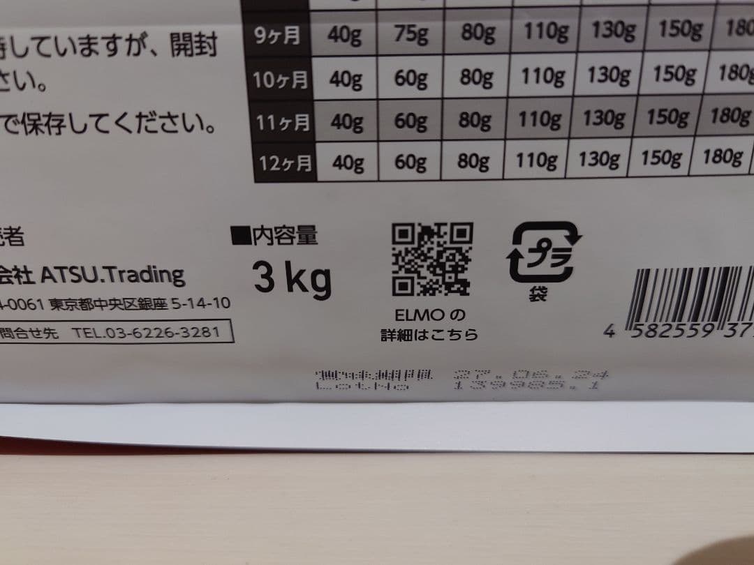 豆*坊様 ELMO 幼犬用ドッグフード 鶏肉 3kg✕4袋