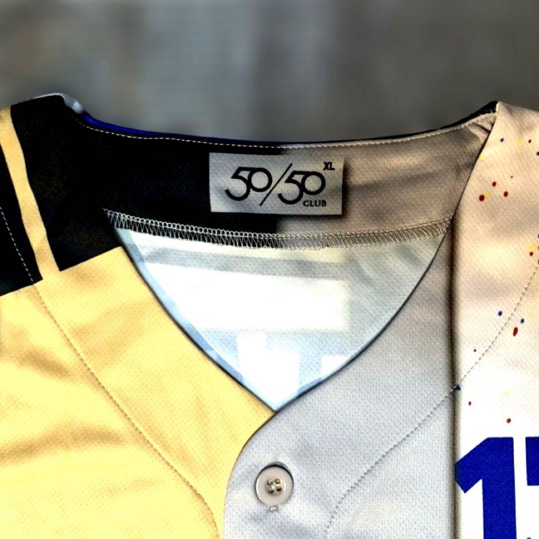 大谷翔平　プリントサイン付き歴代ミックスユニフォーム　50/50CLUB