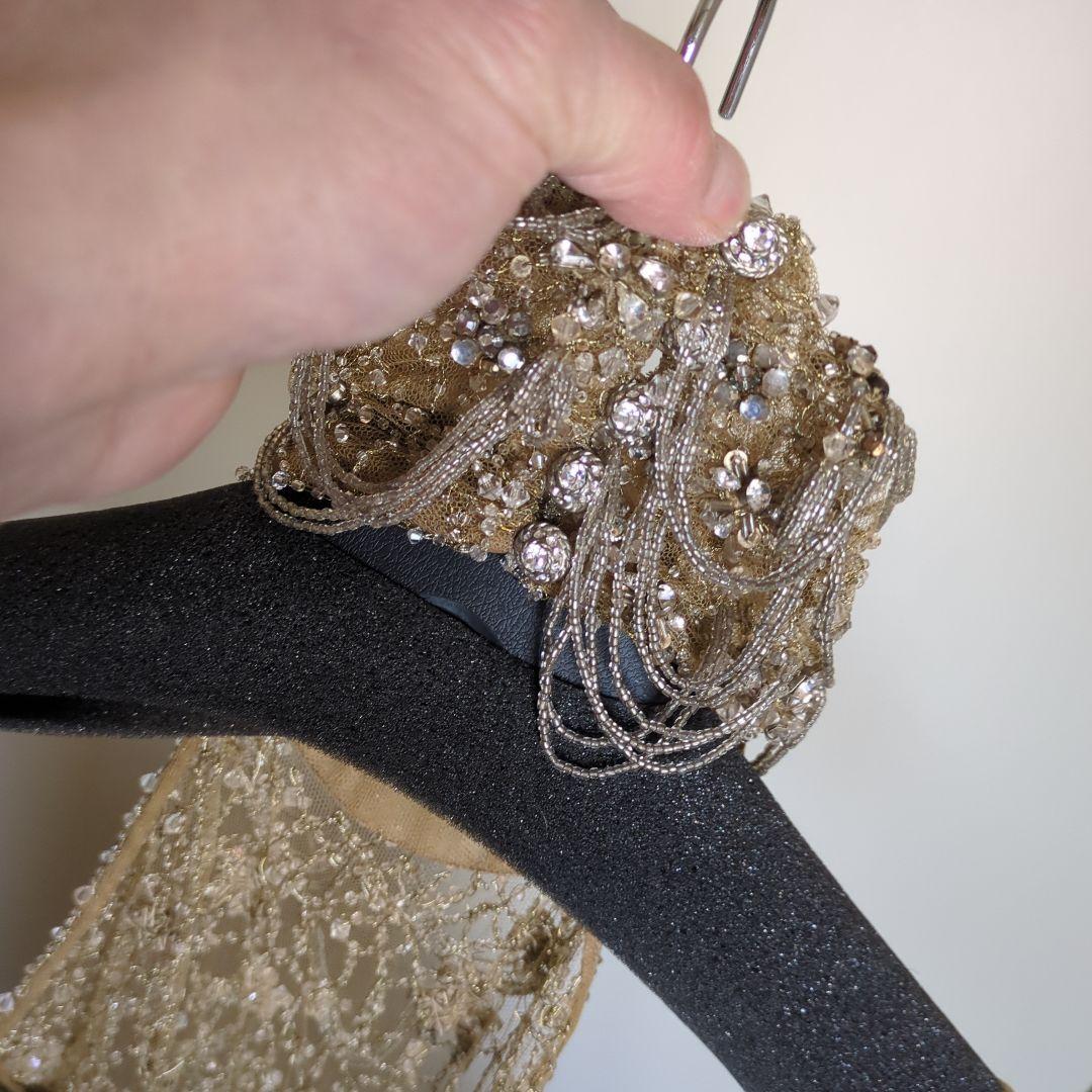 ラルフローレン エレガント ゴールド ビーズ刺繍 キャミソール