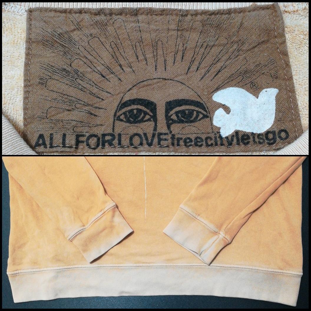 フリーシティ ALL FOR LOVE FREE CITY ヴィンテージ加工 M