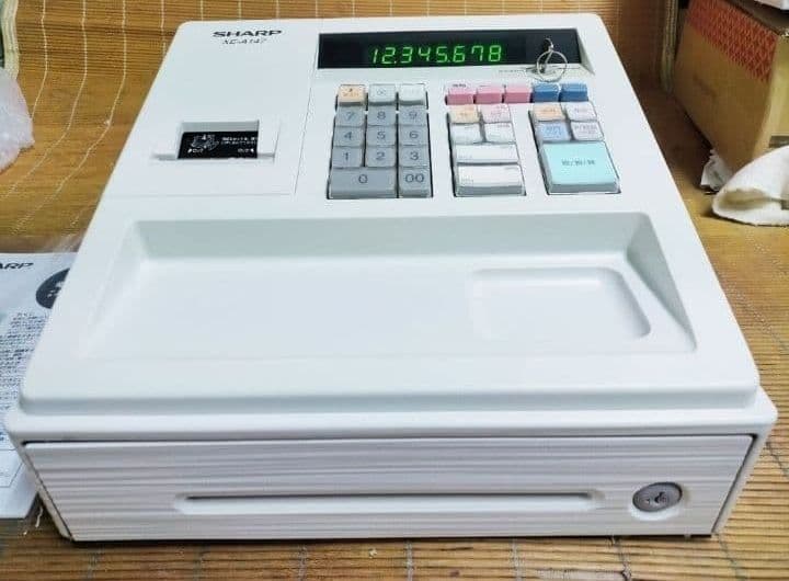 シャープレジスター　XE-A147　PC連携売上管理フル設定無料　000215
