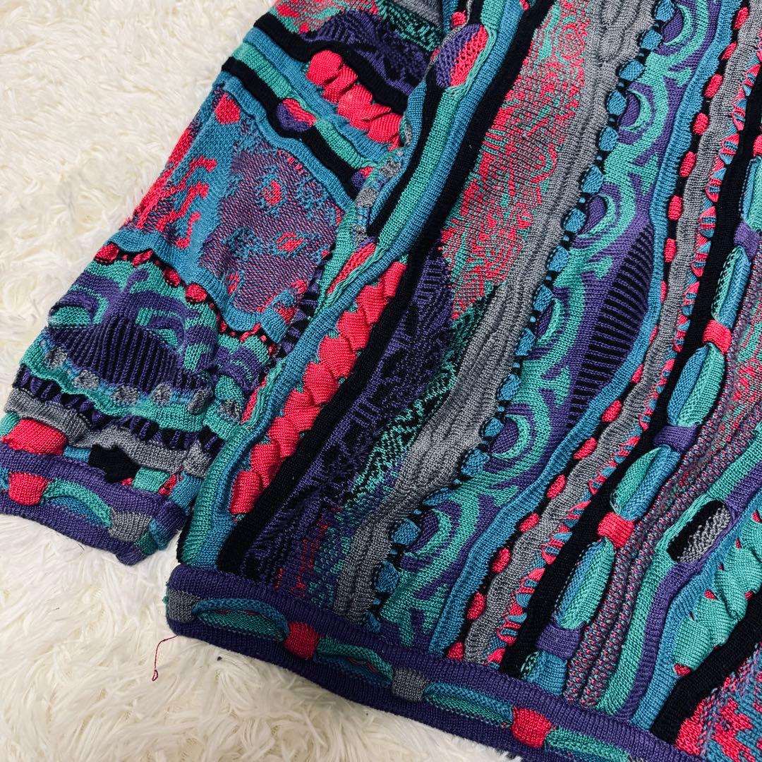 90s 製 TUNDRA 3Dニット セーター COOGI クージー