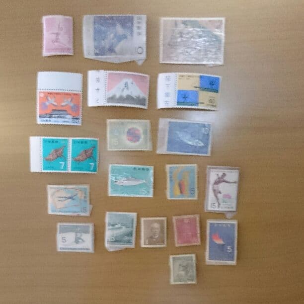 未使用切手  使用済切手