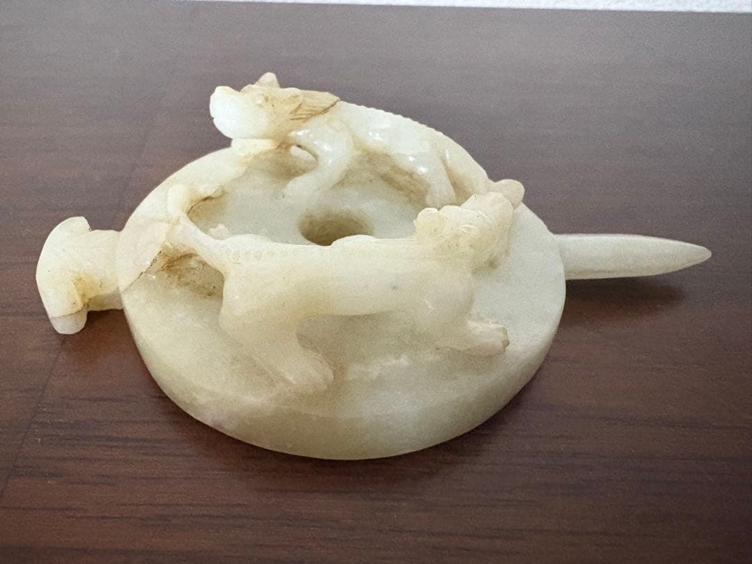 石？玉？の中国的置物　中国美術　10cm 111g