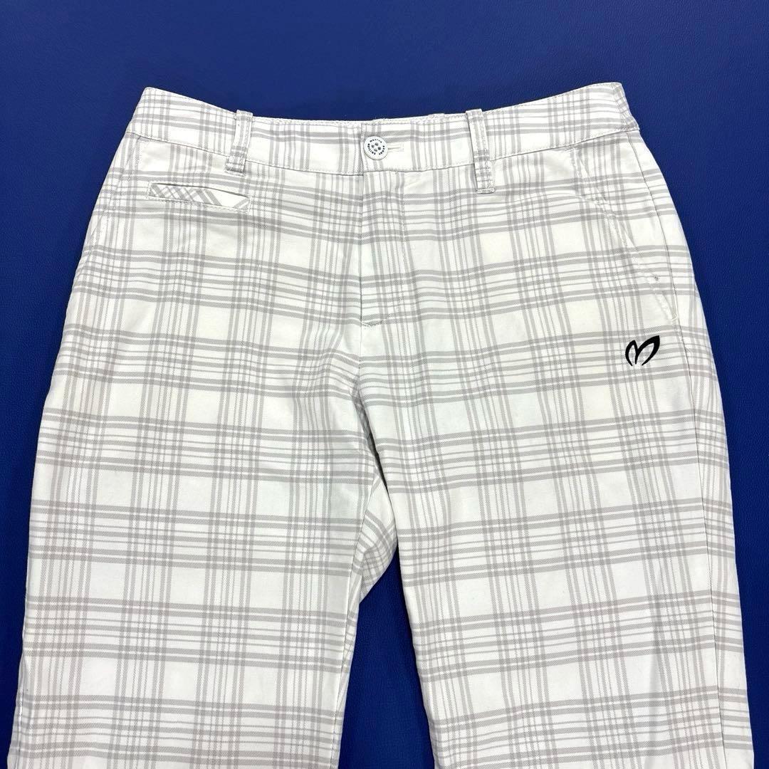 マスターバニーエディション　0/S ロングパンツ　ホワイト系　チェック柄