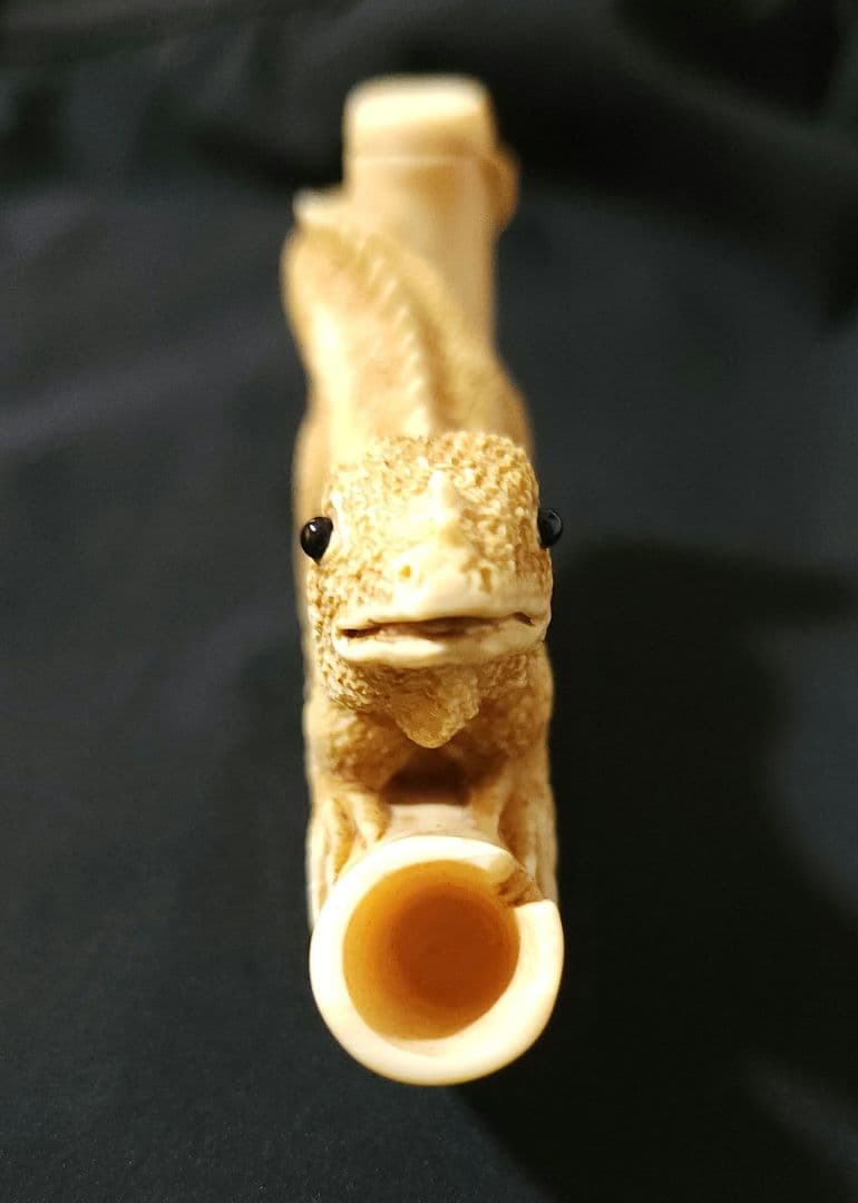 根付け　トカゲ 蜥蜴　爬虫類　竹