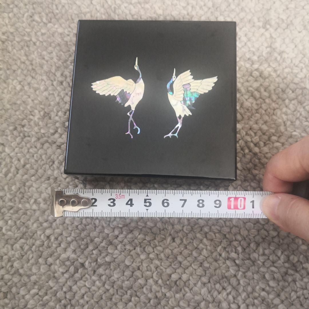 漆器 鶴のデザイン アクセサリーボックス