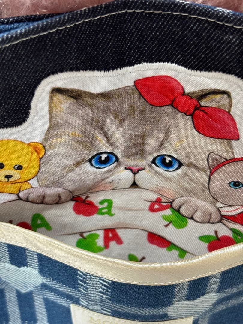 ゆ*ら様 コヤンイサムチョン　ハンドメイド　デニムトートバッグ　ヒョウ柄フリル