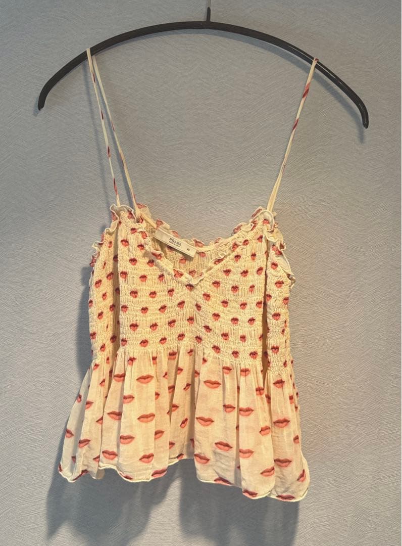 PRADA リッププリント キャミソール 40