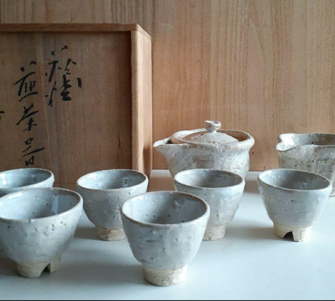 萩焼/茶器/急須/湯冷/湯呑6個