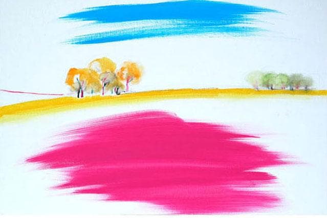 油絵 菅家令子 絵 絵画 インテリア uF6-111509 風景