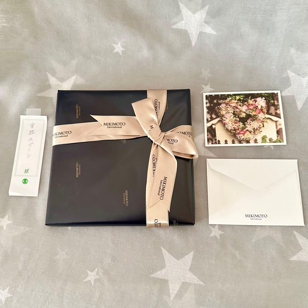 MIKIMOTO　楽器スプーン、フォーク セット 各5本入り パール付き