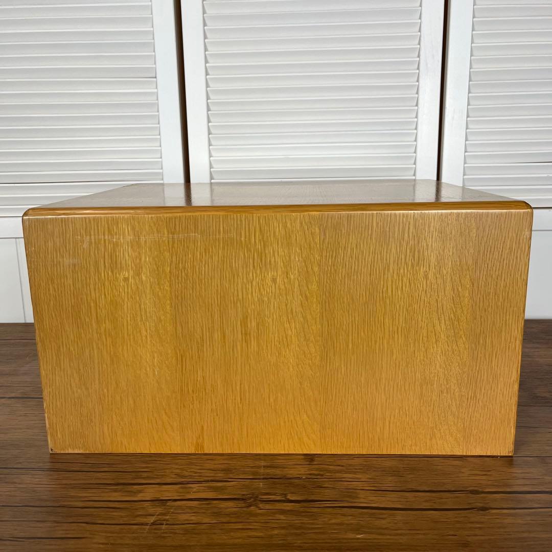 【希少】ヴィンテージ　図書館　カード棚　木製引き出し　ドロワー 4段