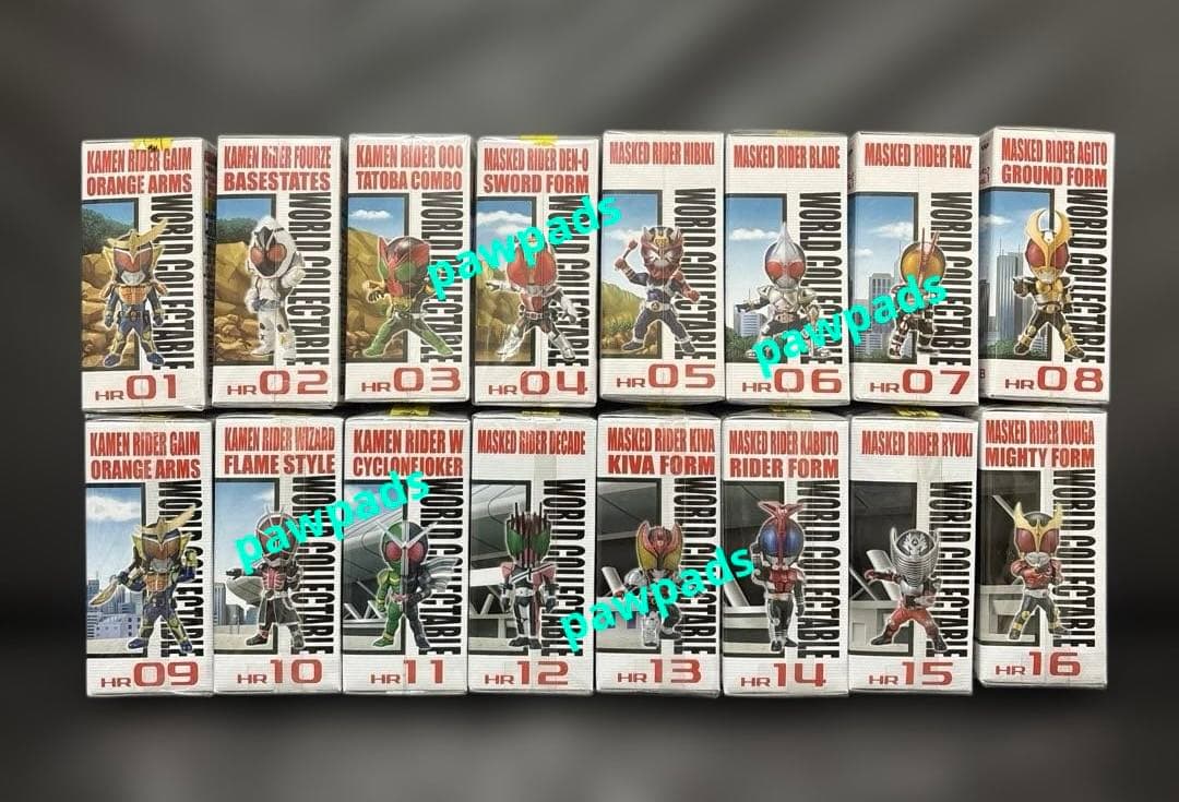 仮面ライダー　フィギュア　ワーコレ　平成ライダー　vol.1＆2　計16体セット