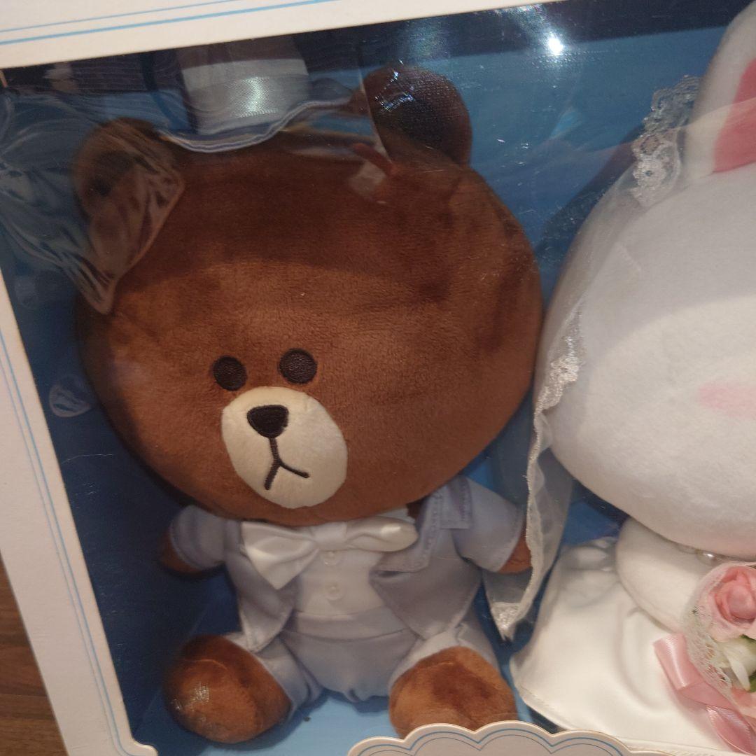 LINE FRIENDS ブラウン コニー ぬいぐるみ　ウェディング
