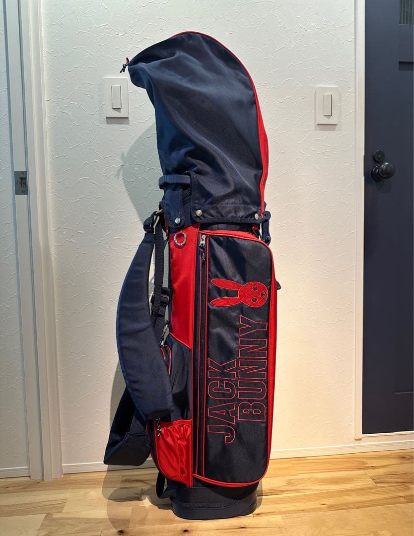 JACK BUNNY キャディバッグ ネイビー/レッド　美品　軽量