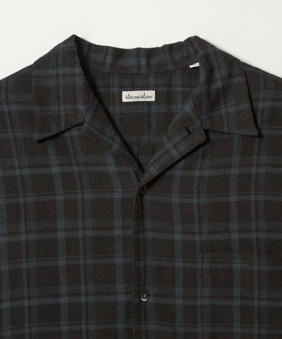 ＜Steven Alan＞ネル マドラスチェック オープンカラー シャツ BOX