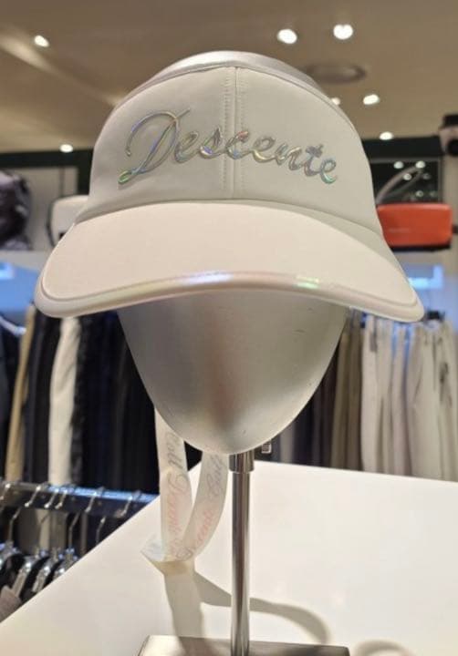 ホワイト ☆DESCENTE GOLF☆ デサント韓国 リボンバイザー