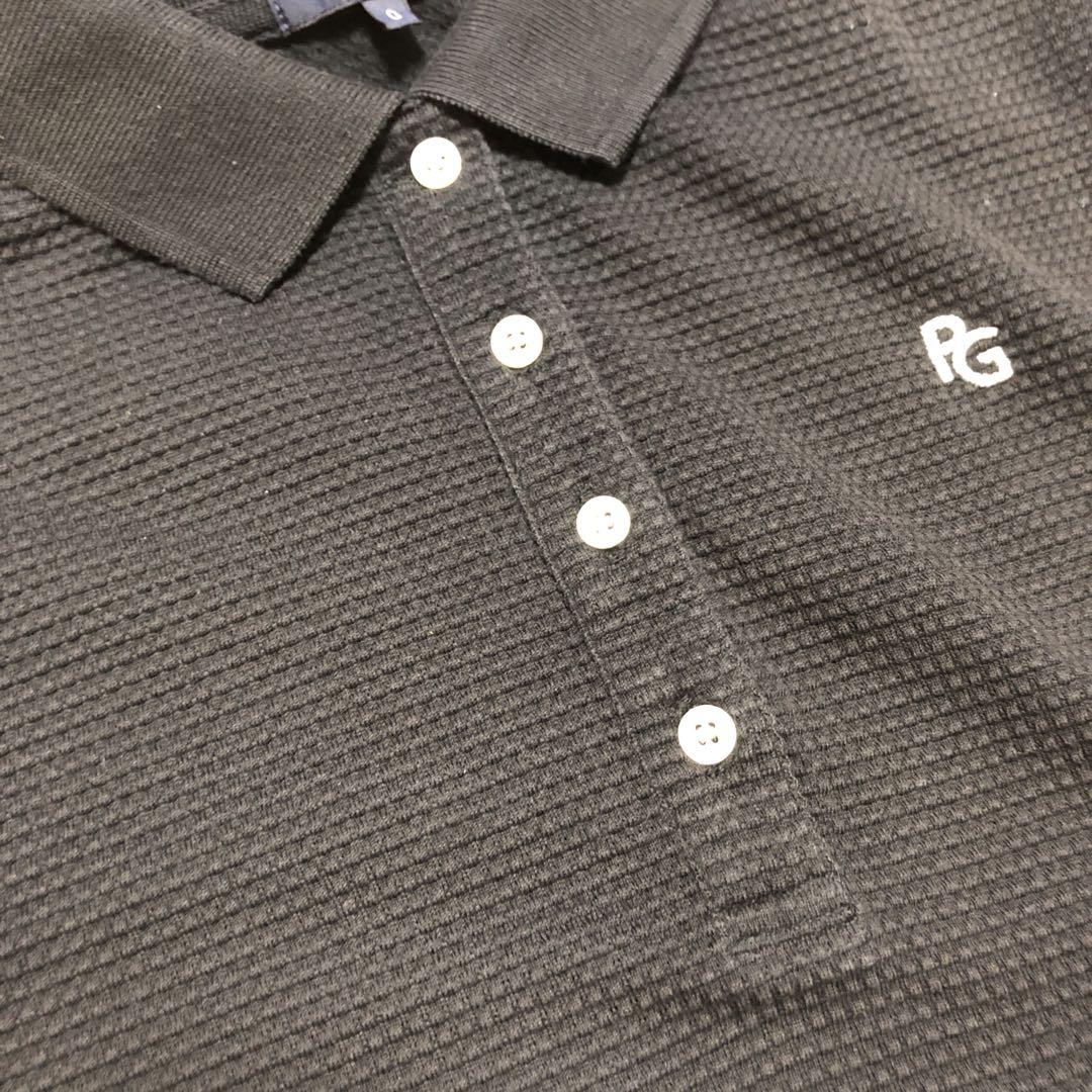【希少美品】パーリーゲイツ　ポロワンピース　ワッフル地　裾ボーダー　ロゴ入り