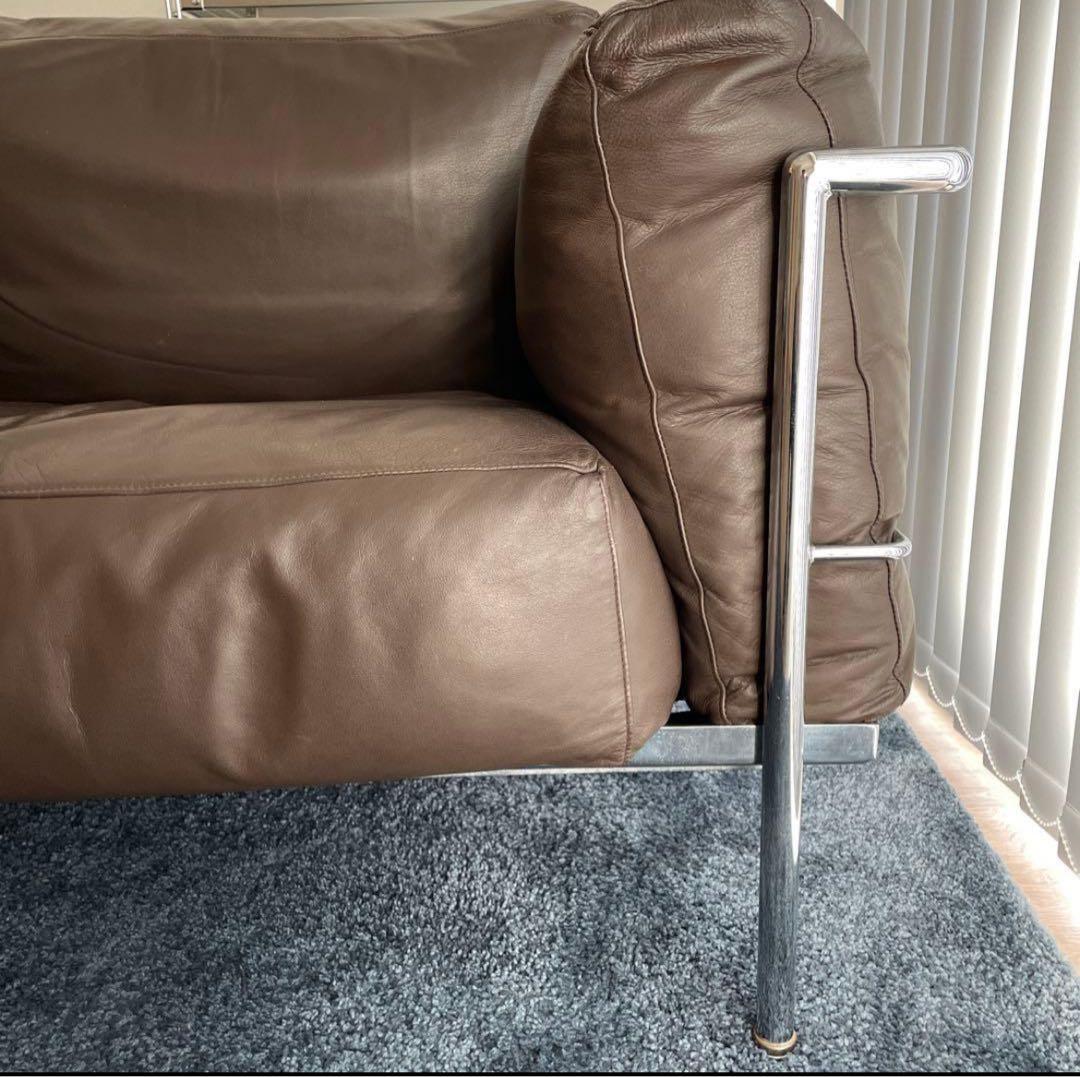 【最終価格】ル・コルビジュエ LC3 ブラウン　1人掛ソファー