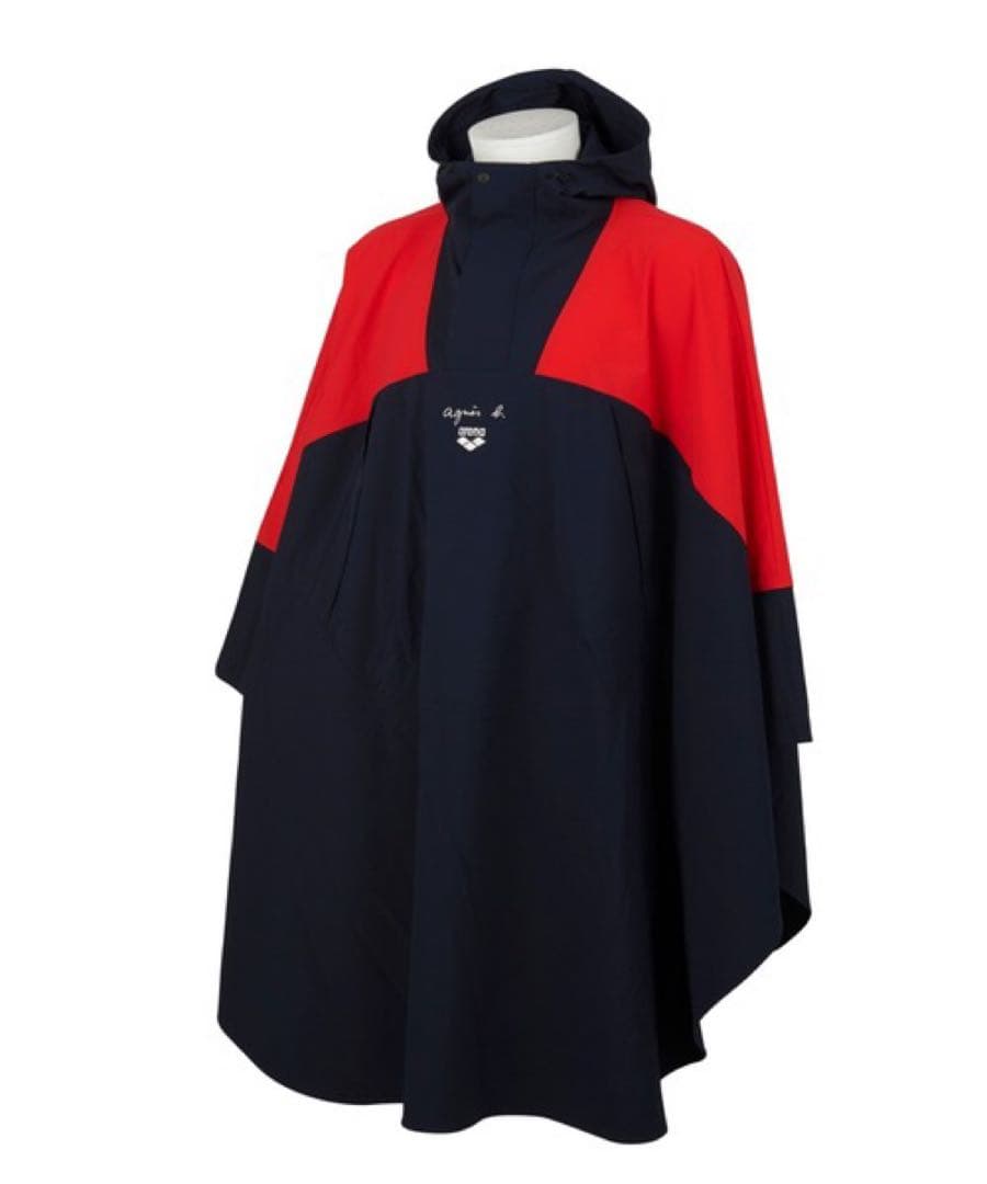 新品未使用タグ付き。アニエスベー × アリーナ レインポンチョ