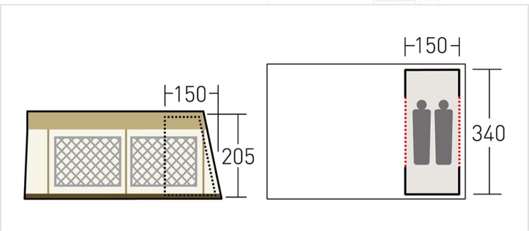 最終値下げ　Ogawa ロッジシェルター　インナーテント 2人用