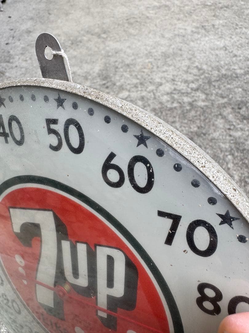 当時モノ　ヴィンテージ 1960年代　7UP 温度計　世田谷ベース
