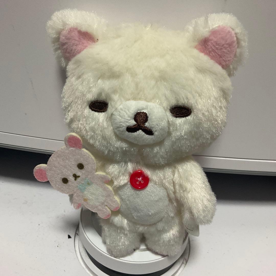 コリラックマSan-X白いふわふわ素材白いクマの子肉球刺繍コリゴグふんわり天使