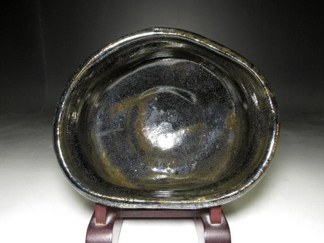 加藤十右衛門　織部 沓茶碗【浦風】／塗二重箱／表千家十三代 即中斎 書付／大特価