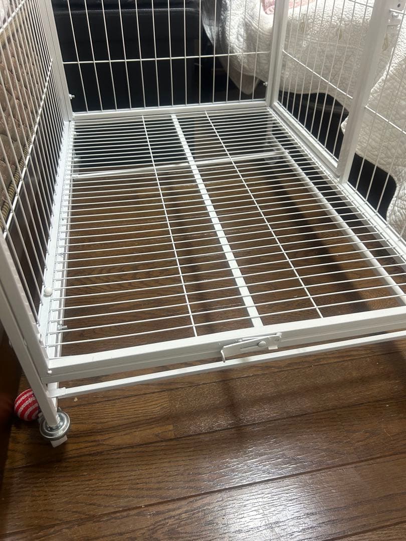 キャットケージ 3段タイプ 78cm キャスター付き　ホワイトカラー