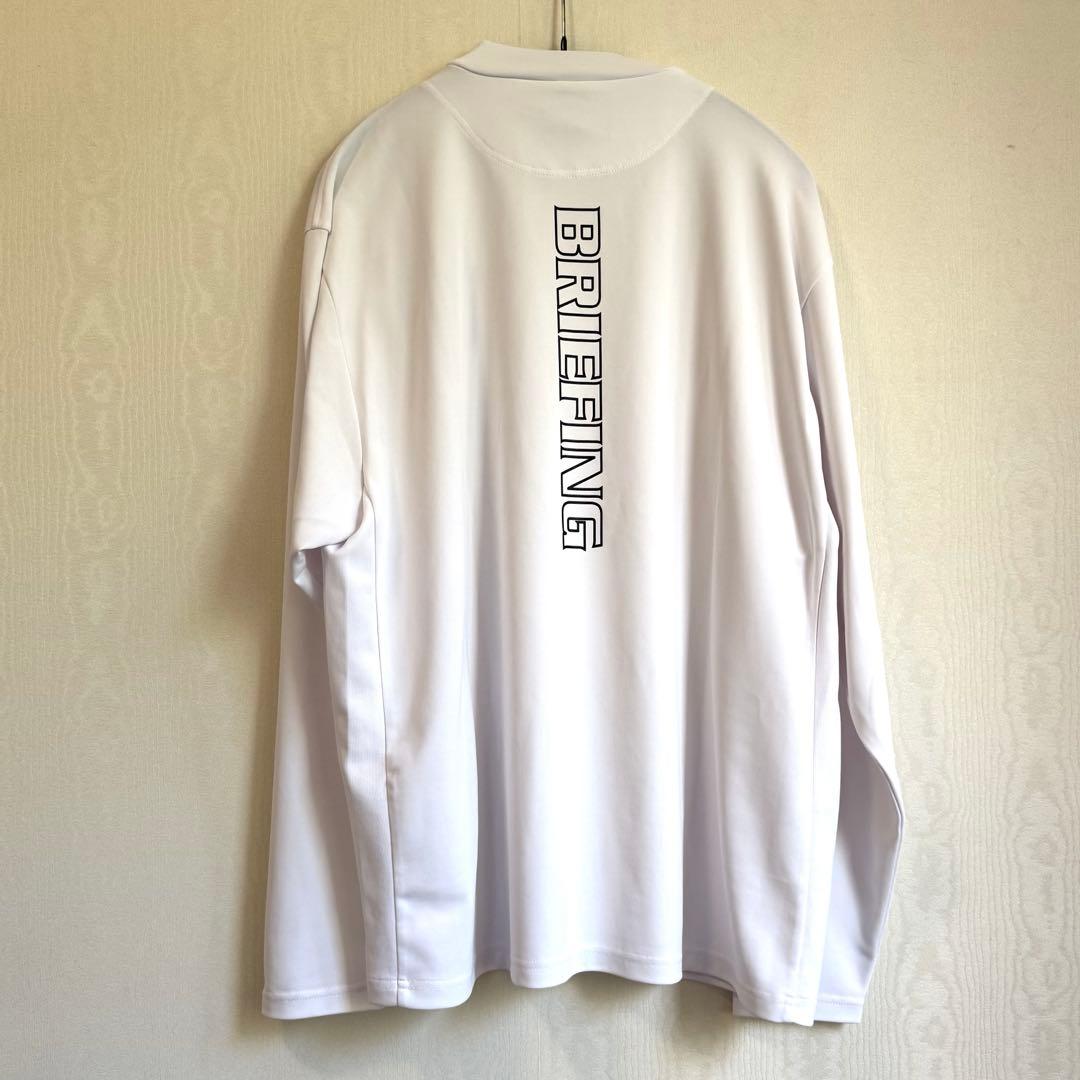 ブリーフィング モックネックシャツ 白