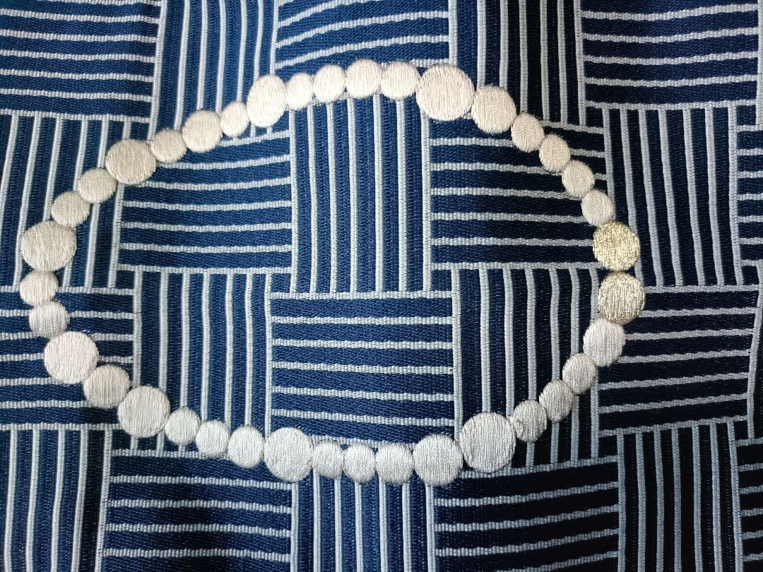 ドゥーブルメゾン 半幅帯 ネイビー