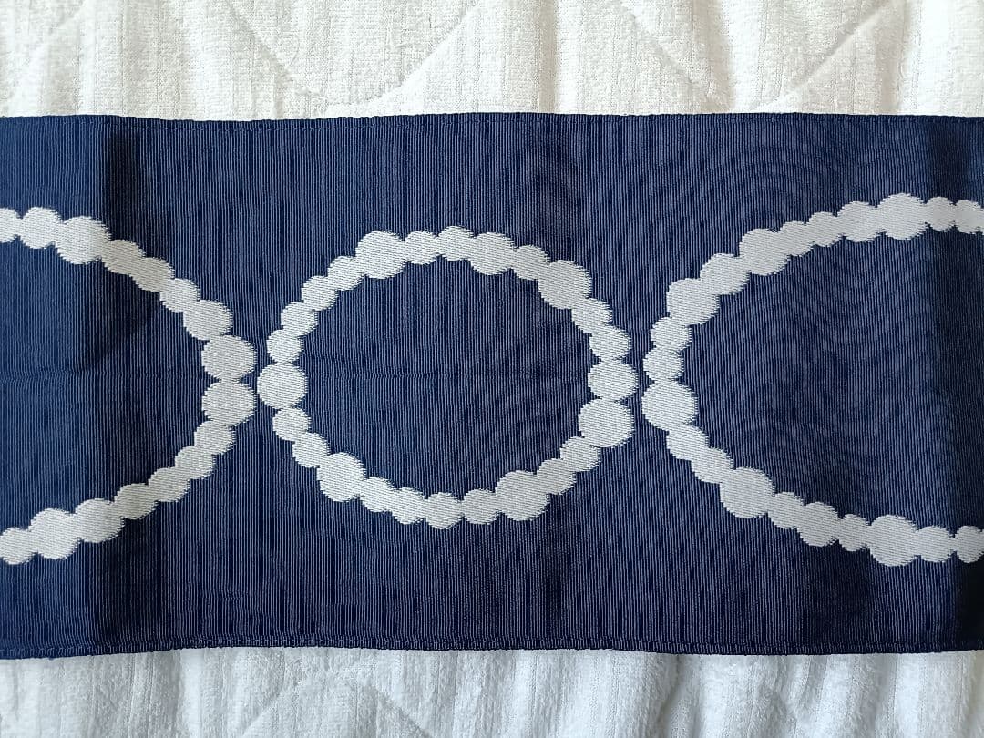 ドゥーブルメゾン 半幅帯 ネイビー